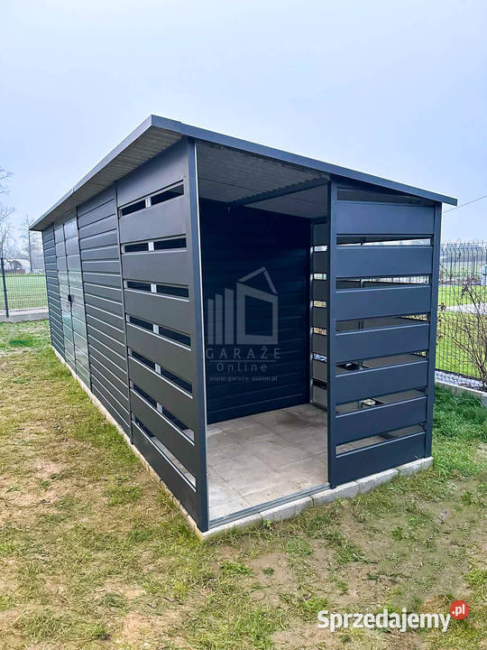 Schowek domek ogrodowy 6x2m wiata 15m Brama Płock