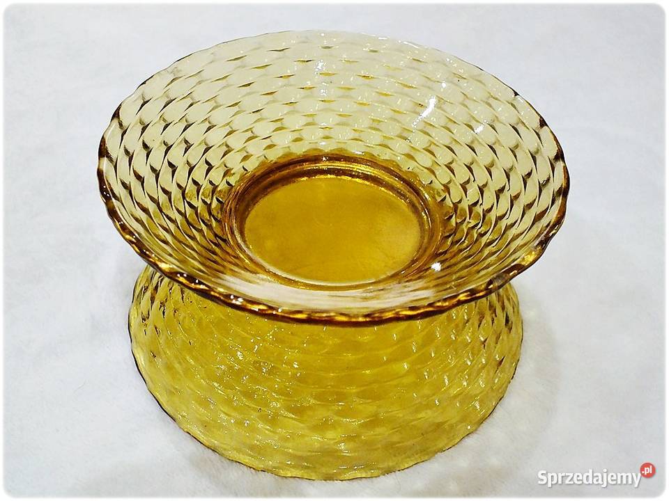 Dwie Salaterki Małe Miseczki Miodowe Huta Szkła Żary sprzedam