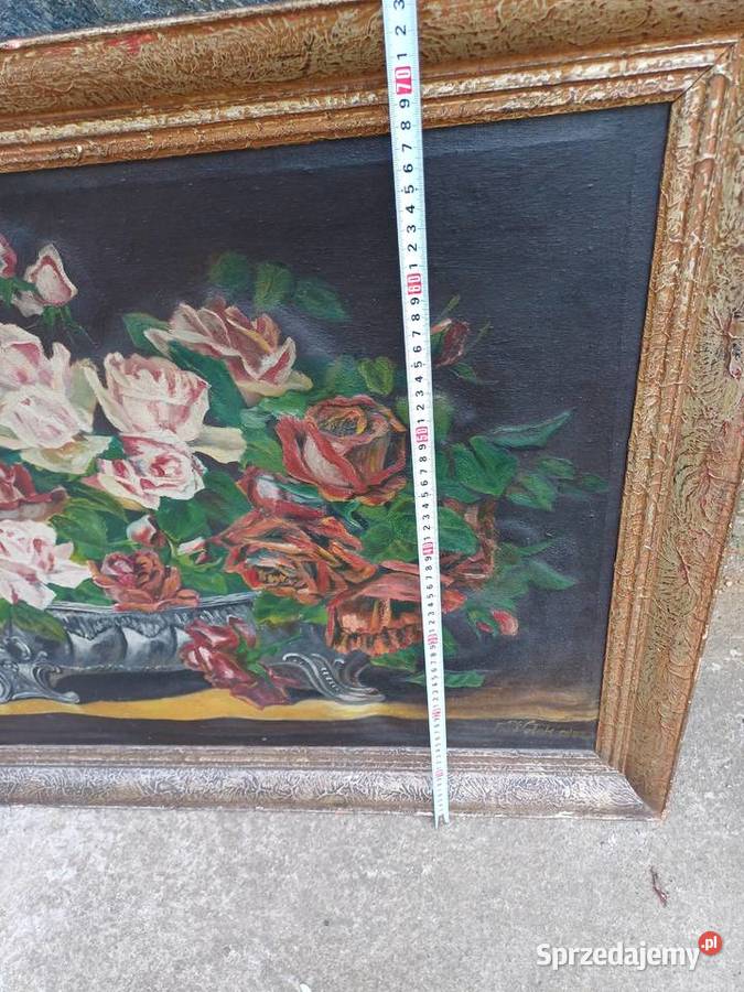 Stary obraz plotno z 1931 roku sygnowany Lubań sprzedam