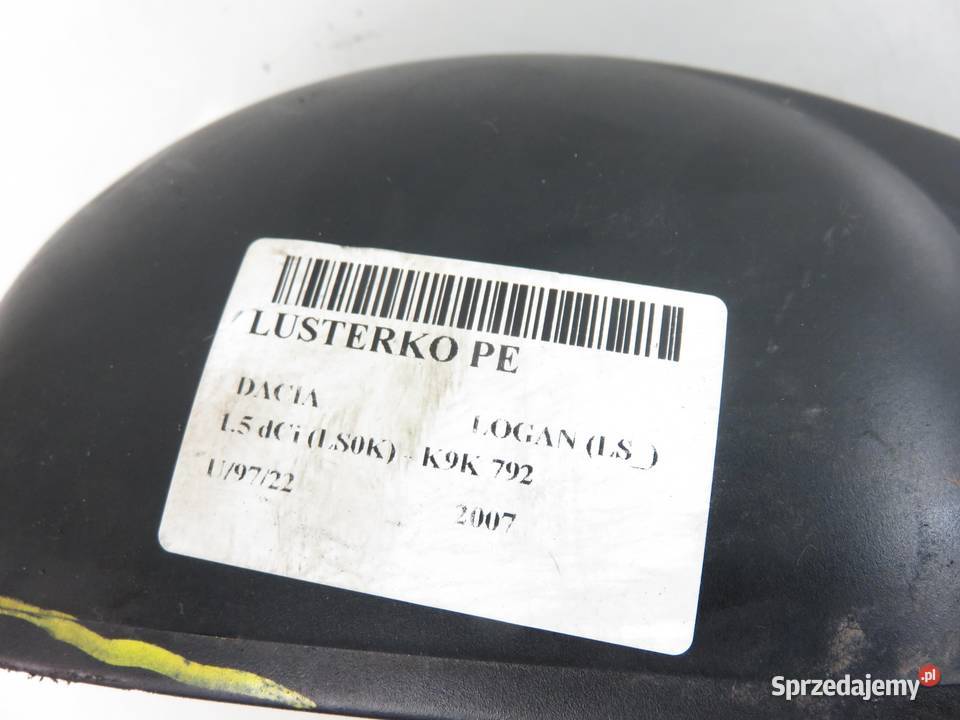 LUSTERKO PRAWE DACIA LOGAN LS osobowe Części samochodowe