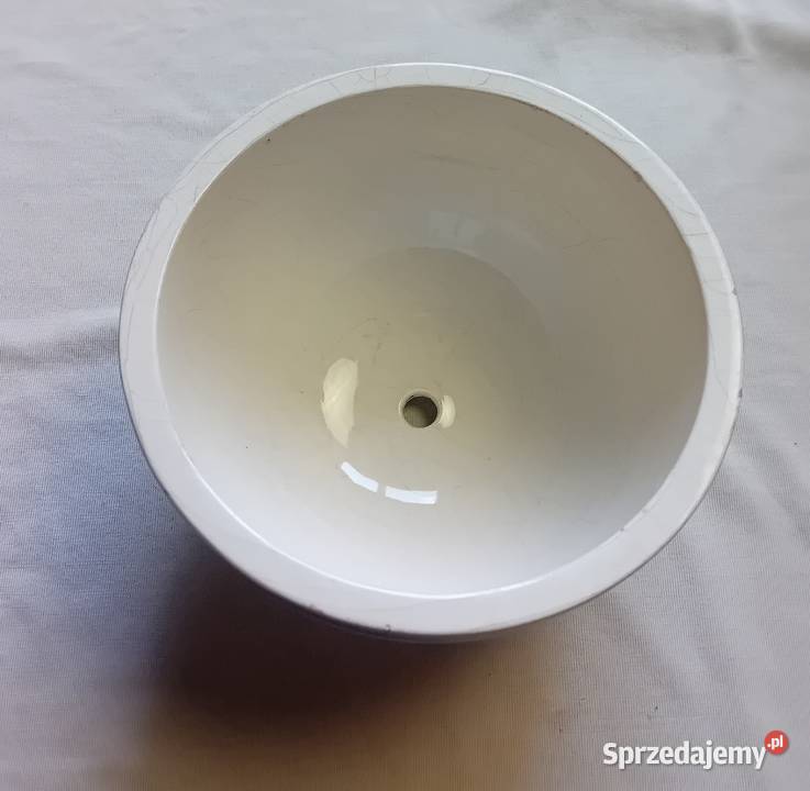 Ceramiczna doniczka w stylu Delft druga połowa Koźminek