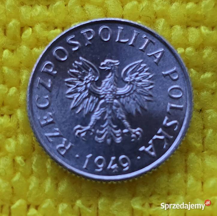 Moneta 1 grosz z 1949r świetny stan zachowania