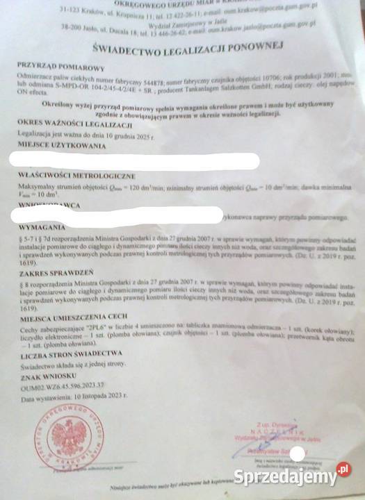 DYSTRYBUTOR PALIW z VRS SZYBKA POMPA TIR opolskie Baborów