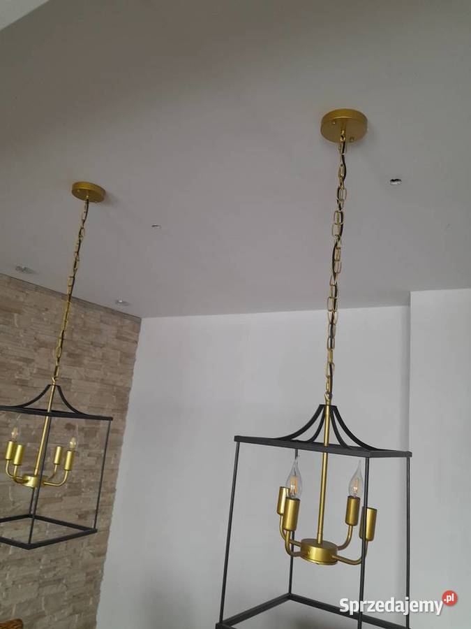 Dwie lampy żyrandolowe rustykalne Grabowiec sprzedam