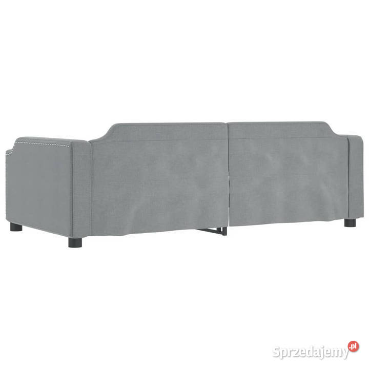 Sofa rozsuwana z szufladami jasnoszara tkanina Warszawa