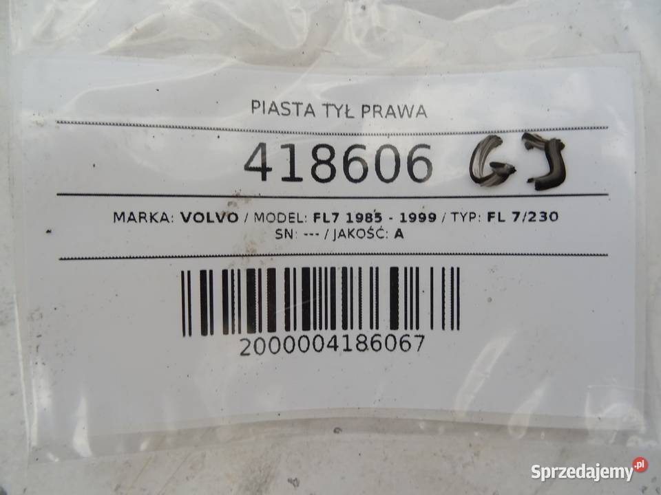 PIASTA TYŁ PRAWA VOLVO FL7 Van minibus 8599 podkarpackie sprzedam