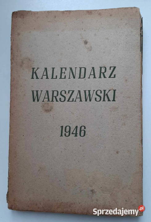 Kalendarz Warszawski na 1946 łódzkie Łódź