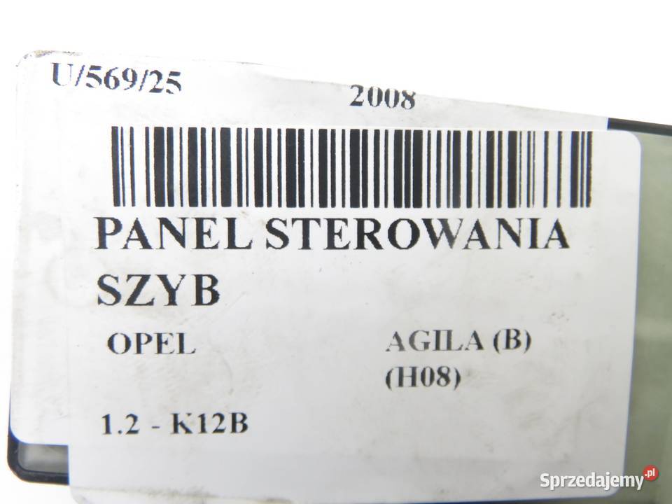 PANEL SZYB OPEL AGILA B H08 62J10 62J100548T małopolskie