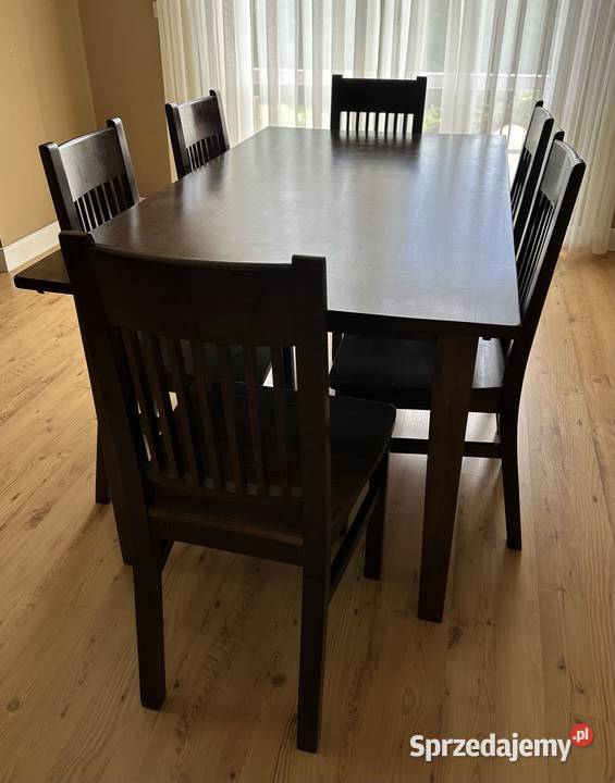 BK Meble Stół 2 dostawki i 6 krzeseł sprzedawane Kęty sprzedam