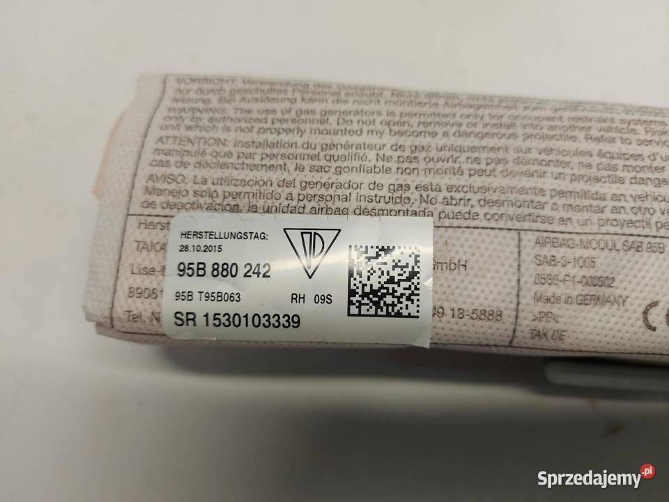 PORSCHE MACAN S 95B Poduszka powietrzna Airbag sprzedam