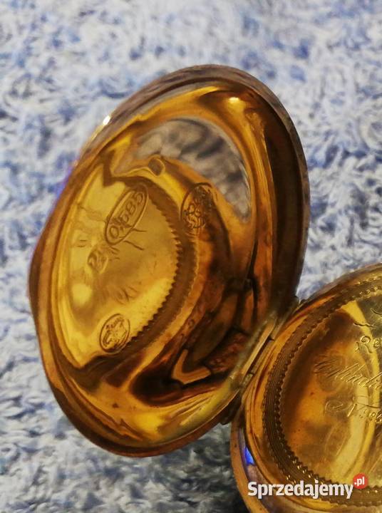 Złoty zegarek kiszonkowy damski Próba 585 Dębina