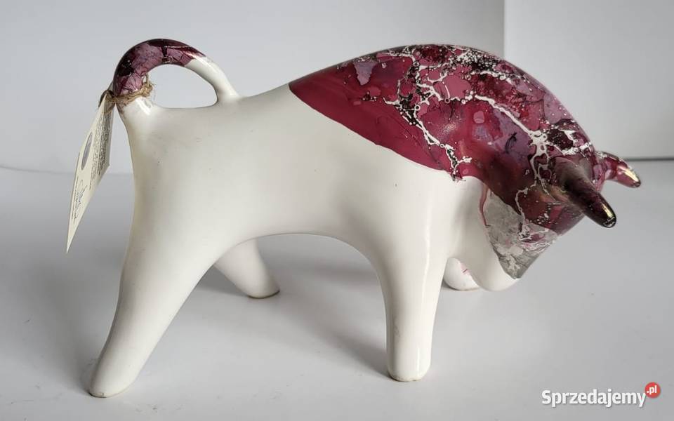 Figurka Byczek ceramiczny Znak zodiaku BYK Sierakowice sprzedam