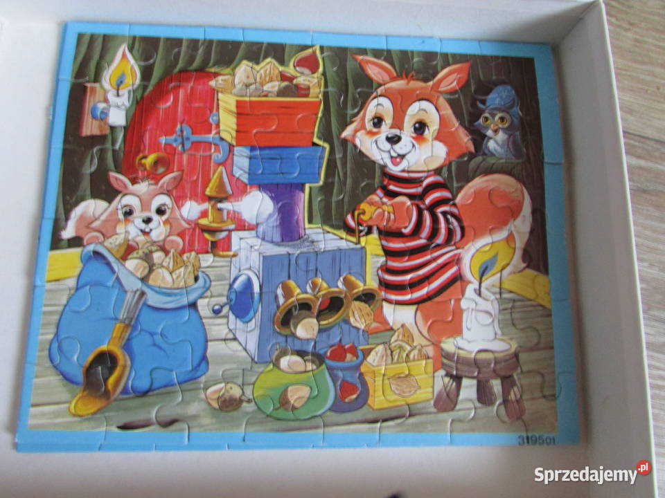 puzzle 3w1 zestaw zwierzęta wiewiórki 23 x 19 3 lata+ Kraków