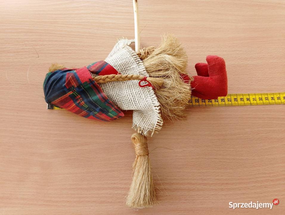 CZAROWNICA na miotle Baba Jaga ludowa lalka ze kolorowy Lalki i akcesoria Poznań