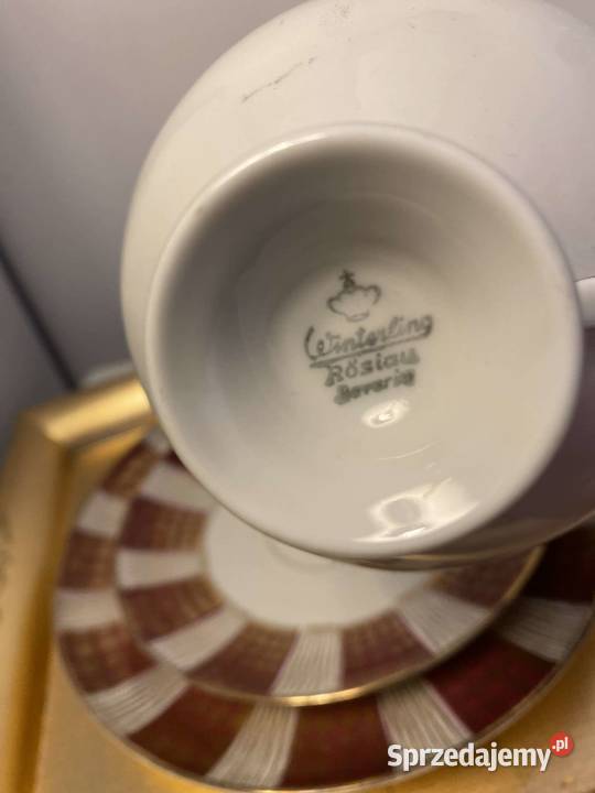 Trio śniadaniowe filiżanka porcelana bavaria