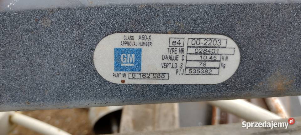 Hak holowniczy uniwersalny Generalnie Motors opolskie Namysłów