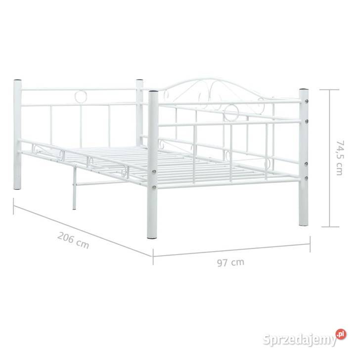 vidaXL Rama leżanki biała metalowa 90 x 200 Warszawa