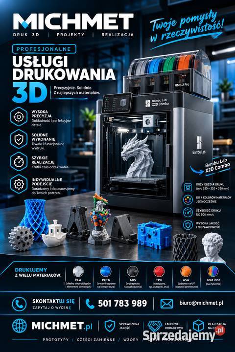 Druk 3D na zamówienie figurki części prototypy