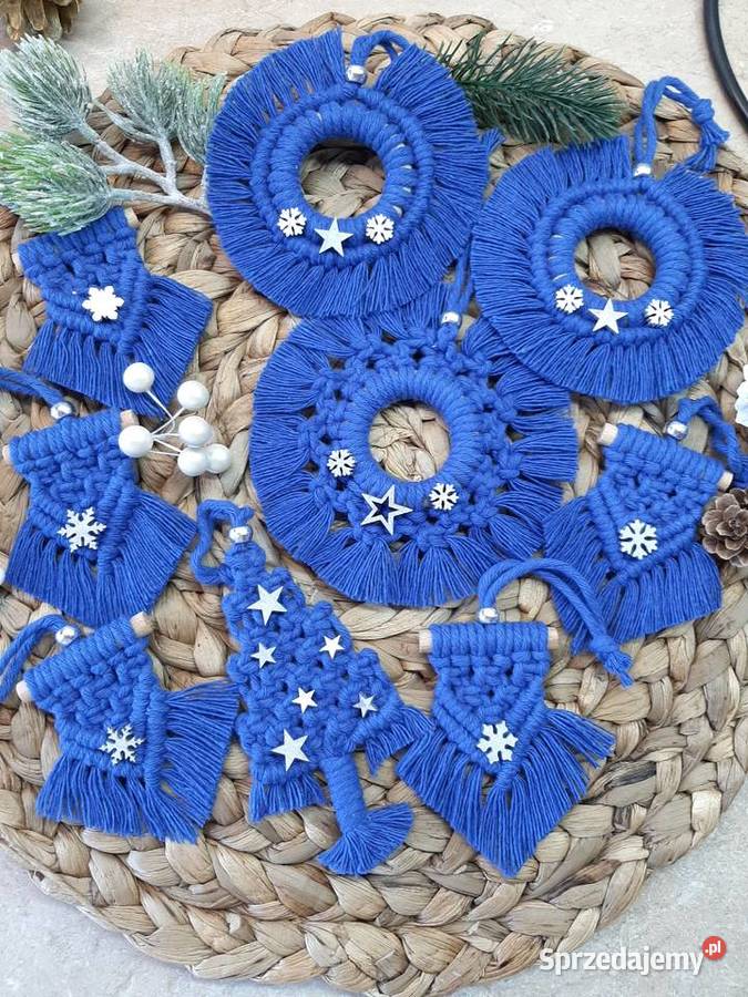 Ozdoby na choinkę 9 bombka święta makrama Bydgoszcz sprzedam