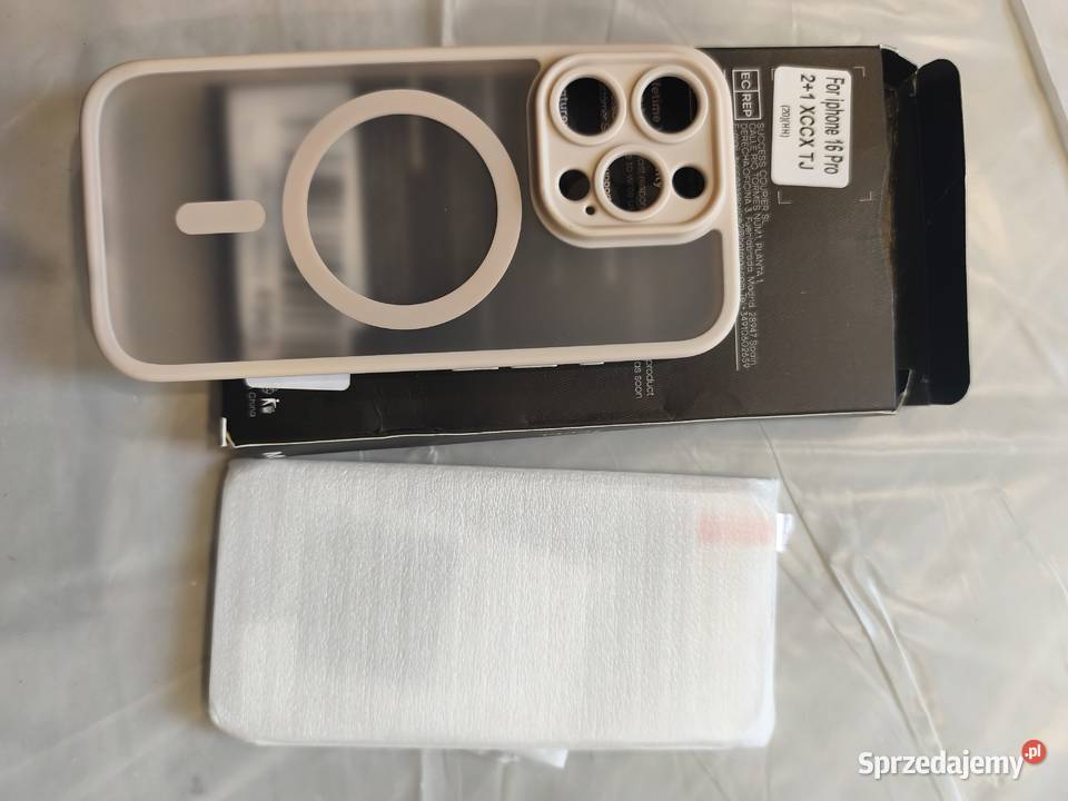Plecki iPhone 16 Pro beżowe szkło hartowane Palędzie