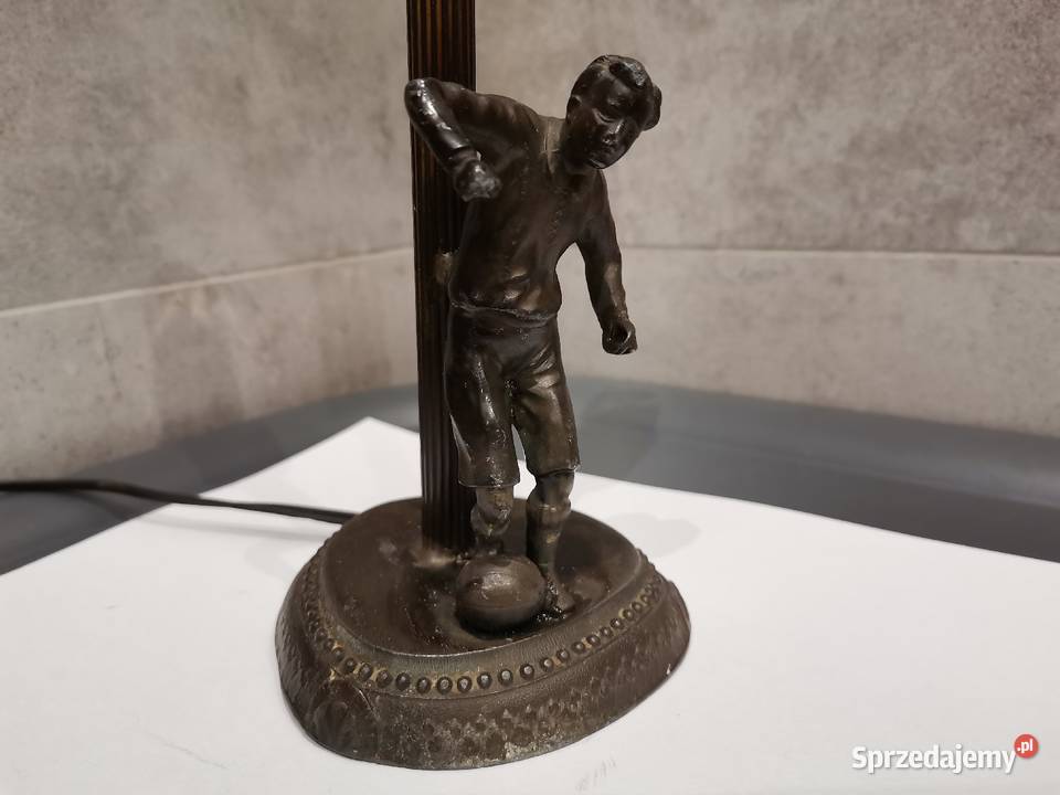 Stara przedwojenna lampa lampka nocna Piłkarz Katowice