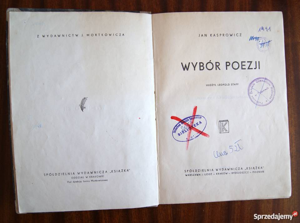 Jan Kasprowicz Wybór poezji lubelskie