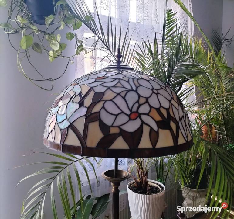 Mosiężna lampa witrażowa Legnica sprzedam