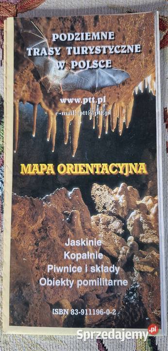 Podziemne trasy turystyczne w Polsce mapa Rok wydania 1998
