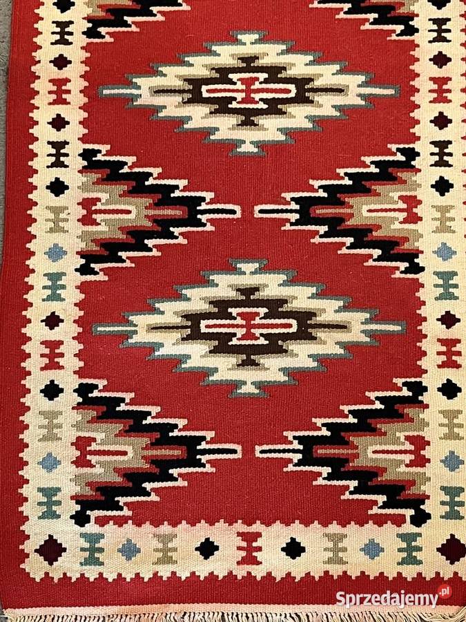 Dywan kilim wełniany art deco Rękodzieło Kraków