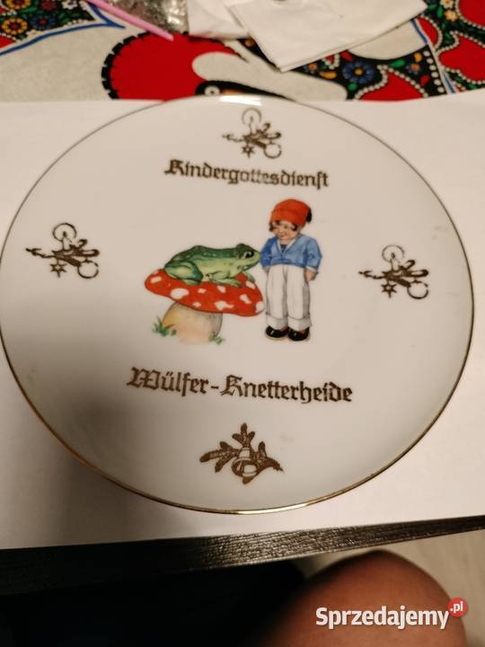 Talerzyk bajkowy skrzat żaba muchomor Choszczno sprzedam