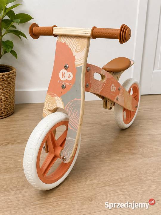 Drewniany rowerek biegowy Kinderkraft używany 23 pomarańczowy Rowerki Olsztyn