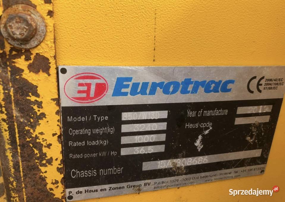 2019 Ładowarka Eurotrac w13 32T nieuszkodzony Ładowacze czołowe Dębica