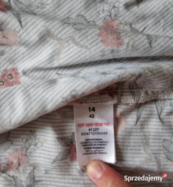 Bluzka koszulowa r 44 XXL Peacoks szara paski Kraków