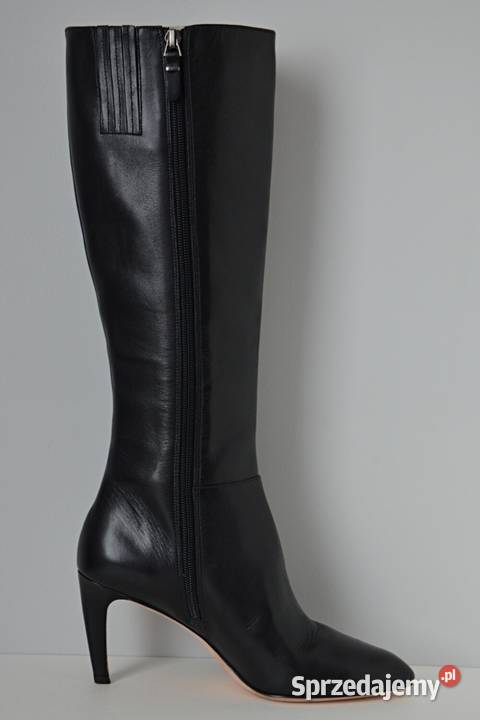 NATURALNIE PIĘKNE kozaki szpilki Via Spiga czarny podlaskie sprzedam