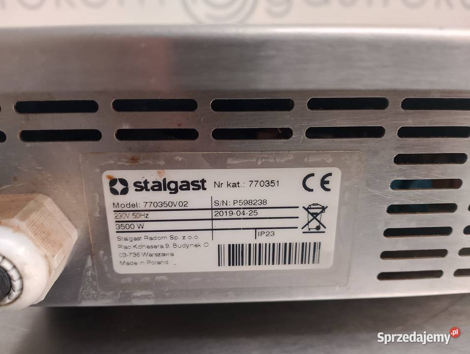 Kuchenka Indukcyjna 3500W STALGAST 770350