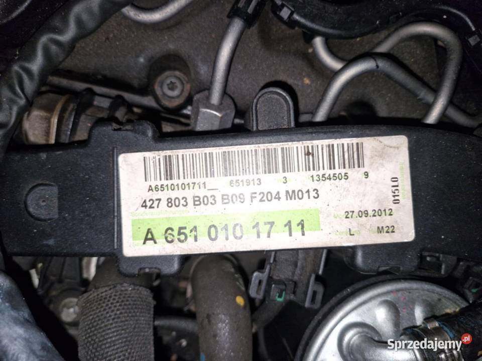 Mercedes W204 lift 651 Kompletny Silnik 22 cdi Tomaszów Lubelski