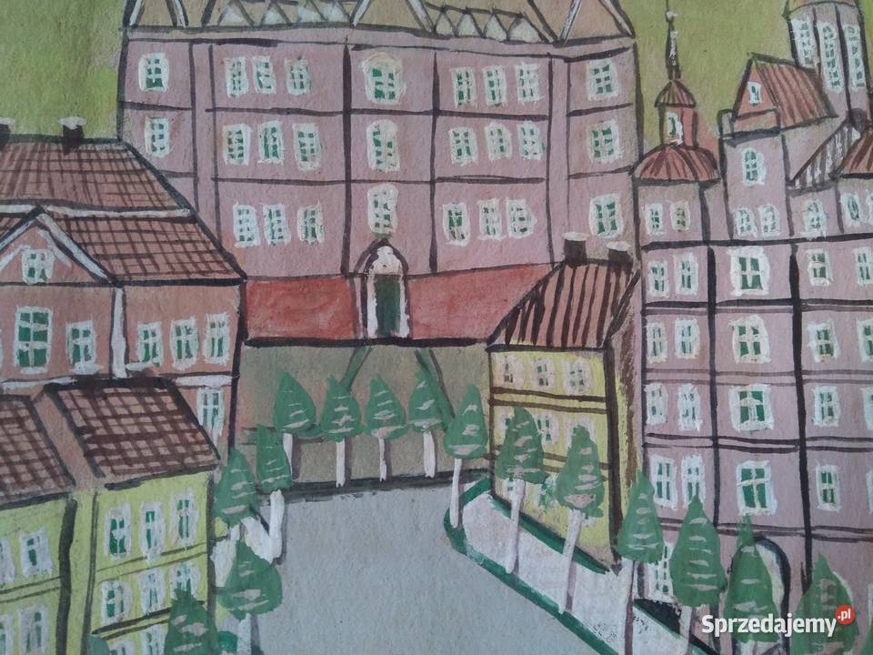 Obraz w typie NIKIFOR KRYNICKI autor nieznany Warszawa sprzedam