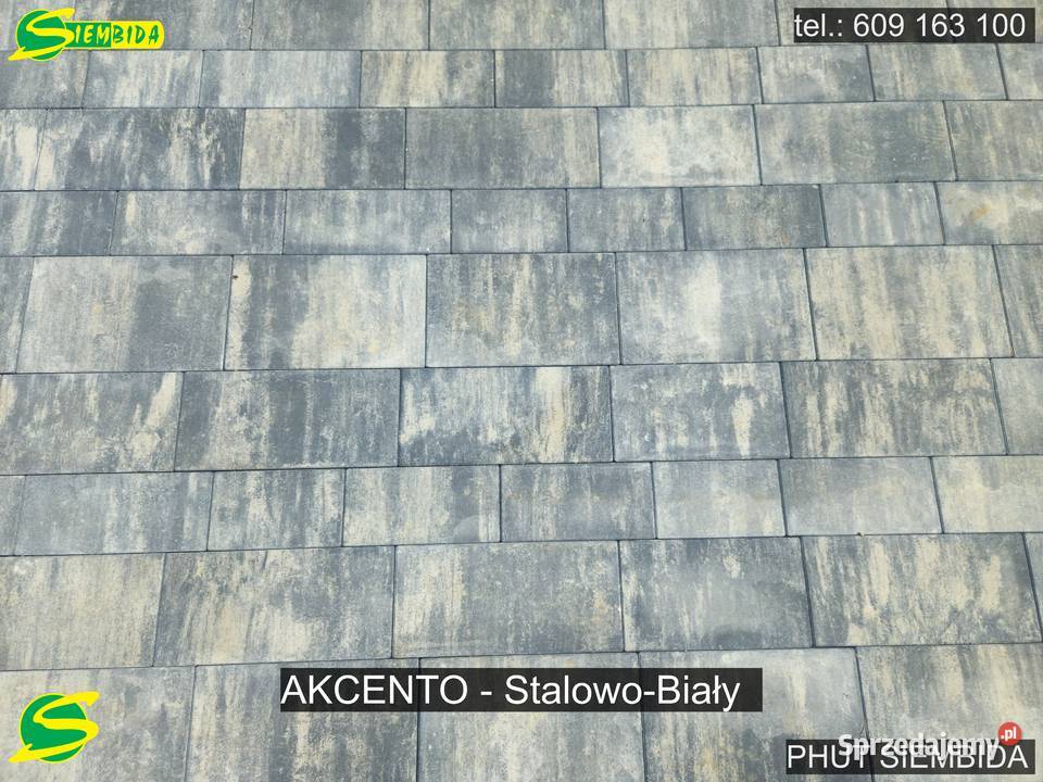 Kostka brukowa Styrobud AKCENTO StalowoBiały Potok Wielki