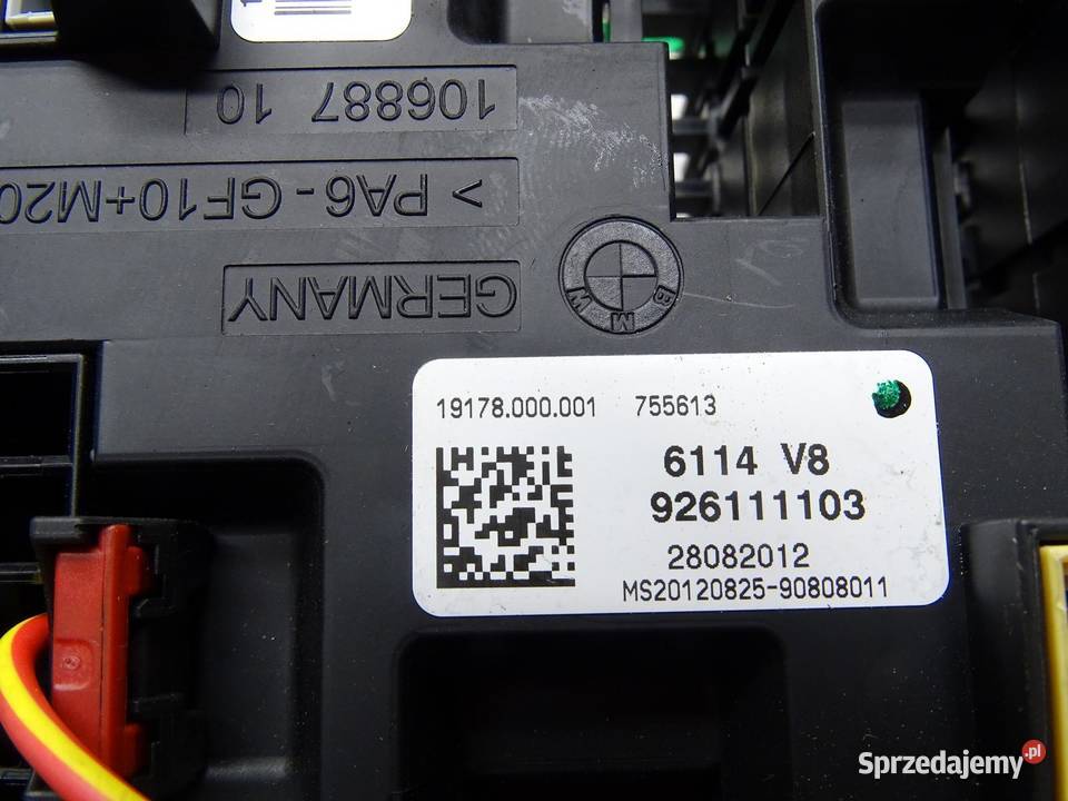 SKRZYNKA BEZPIECZNIKÓW BSI 9261111 20 D N47 BMW Skrzynki bezpieczników Układ elektryczny, zapłon