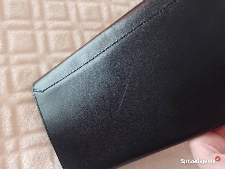 Real Leather Duży skórzany Portfel z Londynu Dodatki Kraków