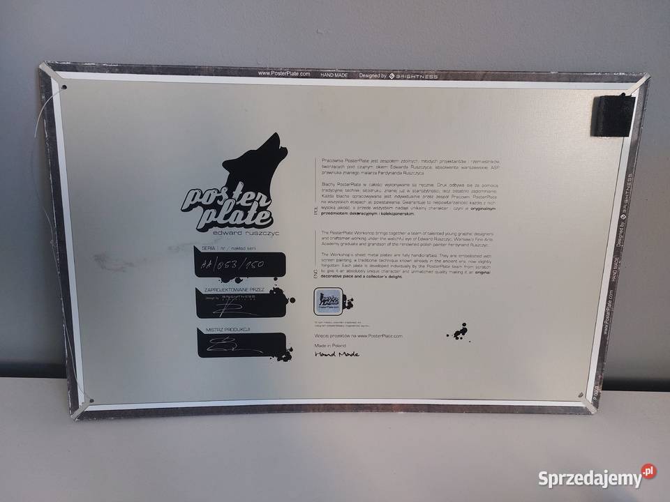 metalowy plakat Poster Plate blaszany 45x28 Poznań