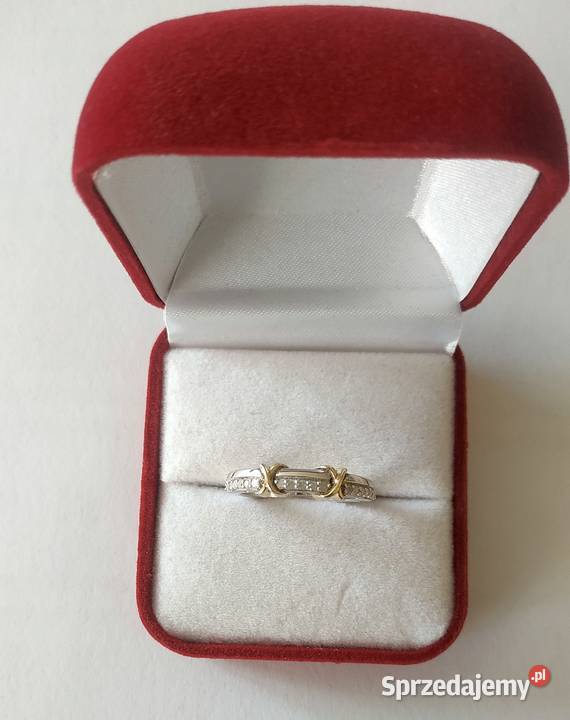 Pierścionek ze srebra z elementami złota i z Biżuteria dla Pań Gostynin