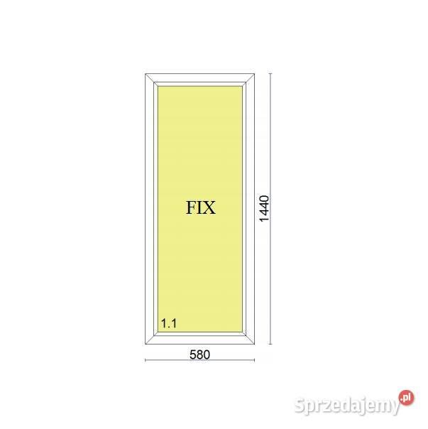 Okno PCV 58x144 FIX PCV Budownictwo i akcesoria Białystok
