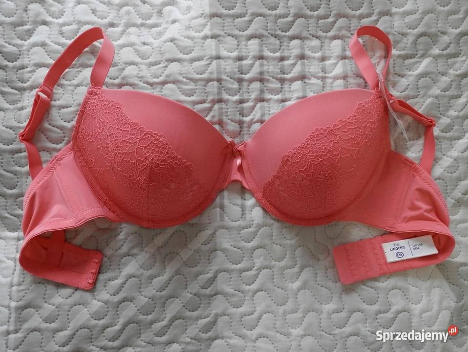 Biustonosz CA Plunge Różowy Zdobiony Koronką Łomża