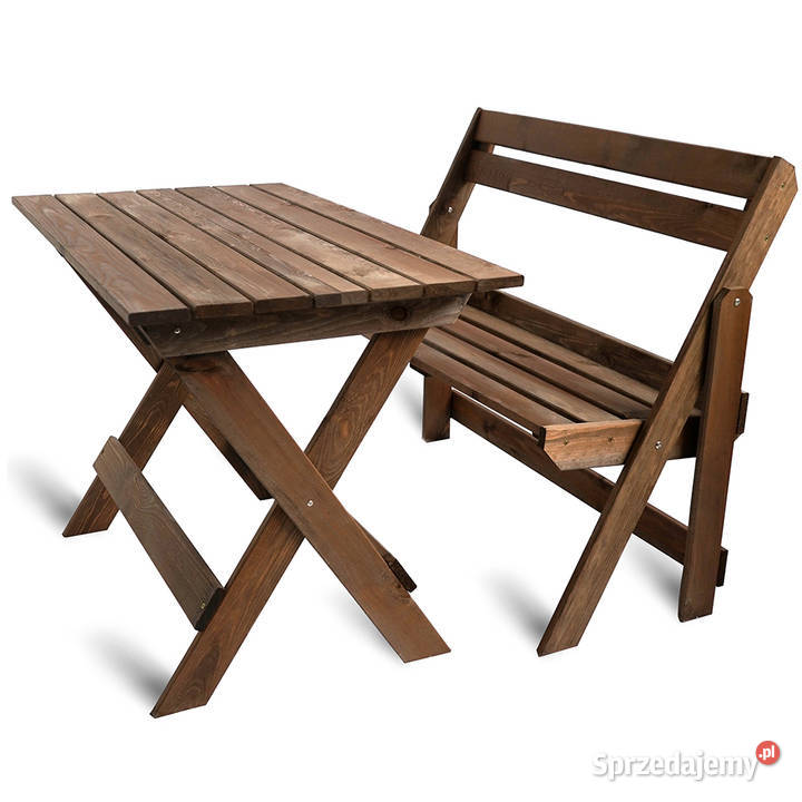 Stół I Krzesła Ogrodowe Ławka Drewniana Zestaw warmińsko-mazurskie Elbląg sprzedam