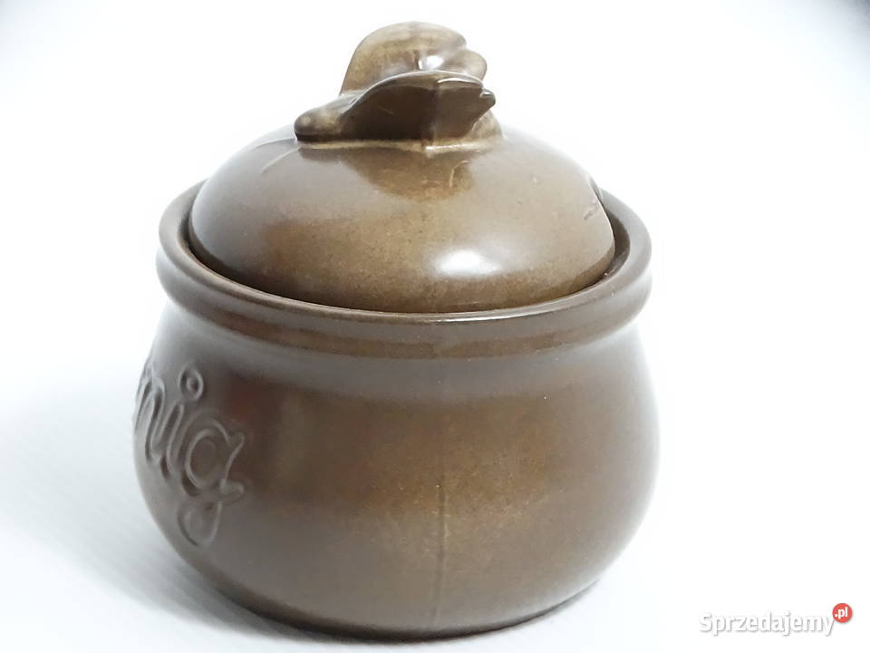 Ceramiczny pojemnik na miód z pszczołą Honig lubelskie sprzedam