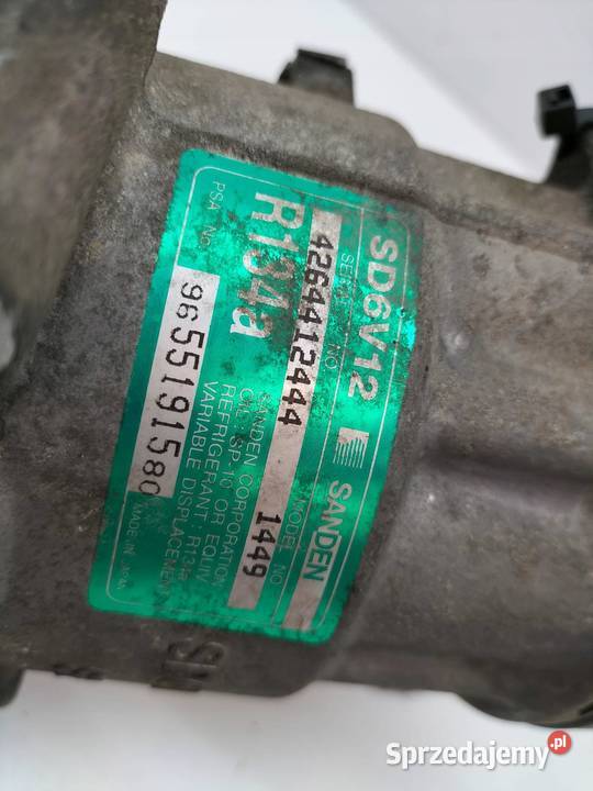 SPRĘŻARKA KLIMATYZACJI 9655191580 14 HDI Peugeot Rok produkcji 2005
