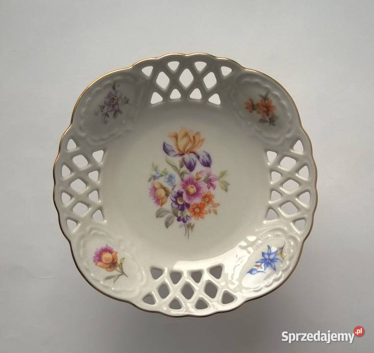 Lichte Porcelanowa Paterka na nóżce Porcelana mazowieckie