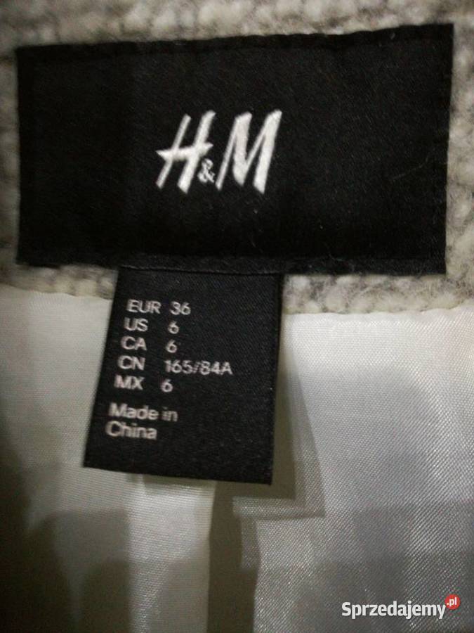 Płaszcz damski w kolorze jasnego beżu H M H&M Lublin