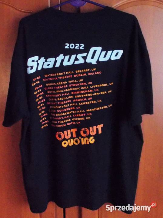 Tshirt koszulka czarna koncertowa Status Quo Częstochowa